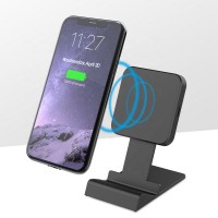 Free Sample Newest Foldable And Adjustable Desktop Phone Stand 10W Fast Wireless Charger Aluminium Alloy Desktop Tablet Holder